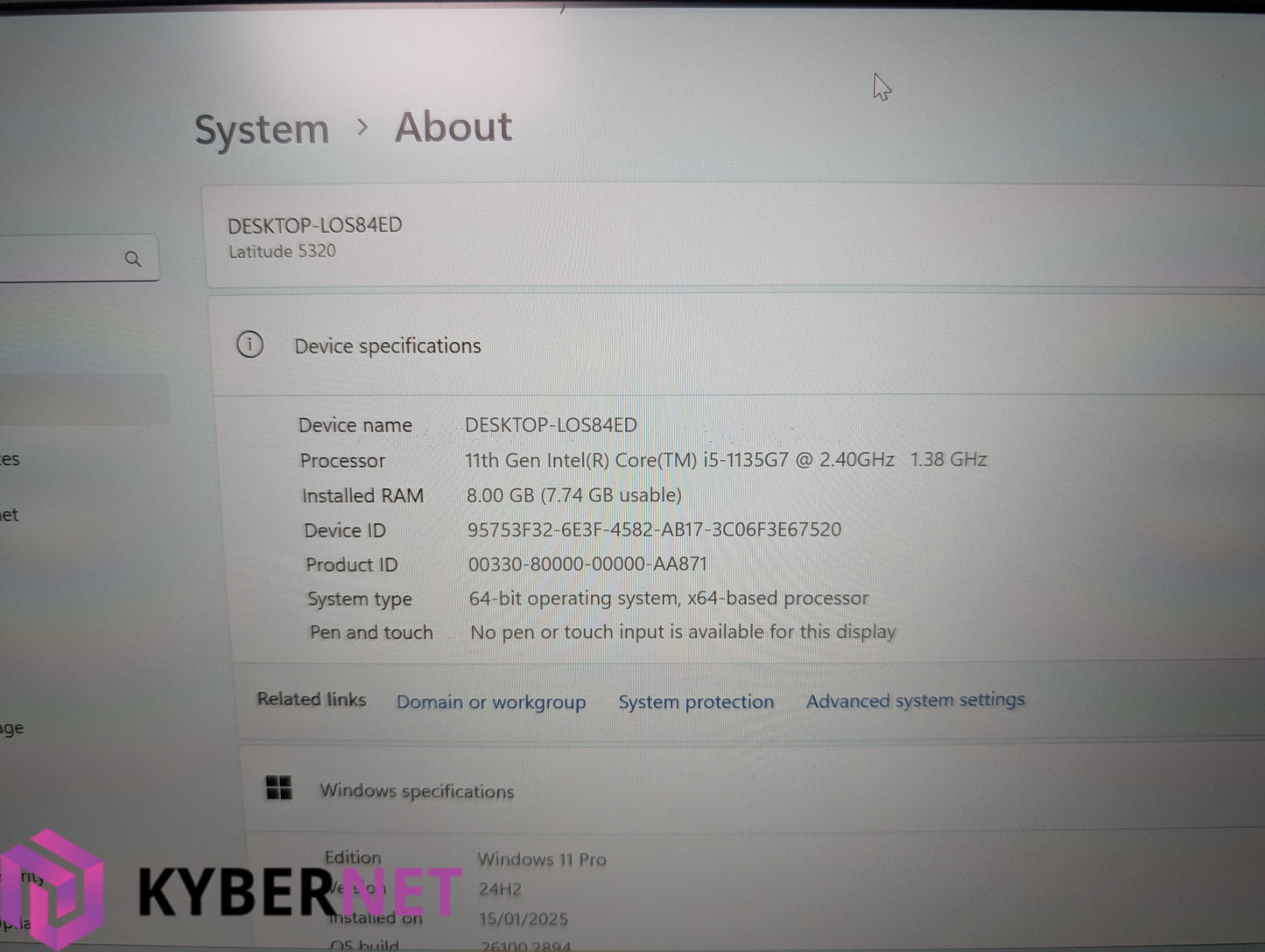 Dell Latitude 5320 13.3" FHD Laptop, i5-1135G7 2.40GHz, 8GB, 256GB SSD