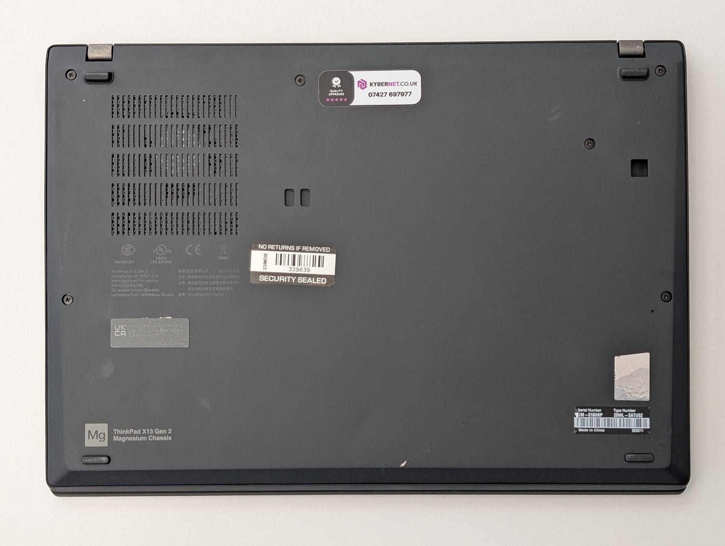Lenovo ThinkPad X13 Gen 2 13" FHD Laptop, i5-1145G7 2.60GHz, 16GB, 256GB