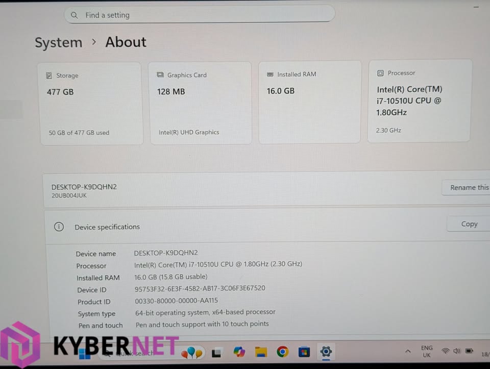 Lenovo ThinkPad X1 Yoga Gen 5 14" FHD Touchscreen 2-in-1 Laptop, i7-10510U 1.80GHz, 16GB, 512GB