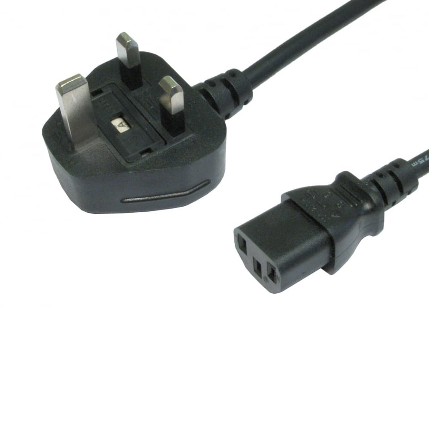 UK 3-Pin Power Lead Mains Cable Plug To IEC C13 (Kettle)