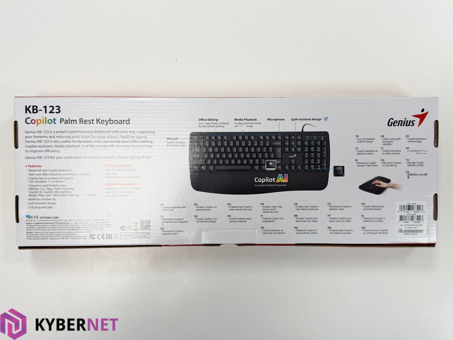 Genius KB-123 Wired AI Copilot Business Keyboard