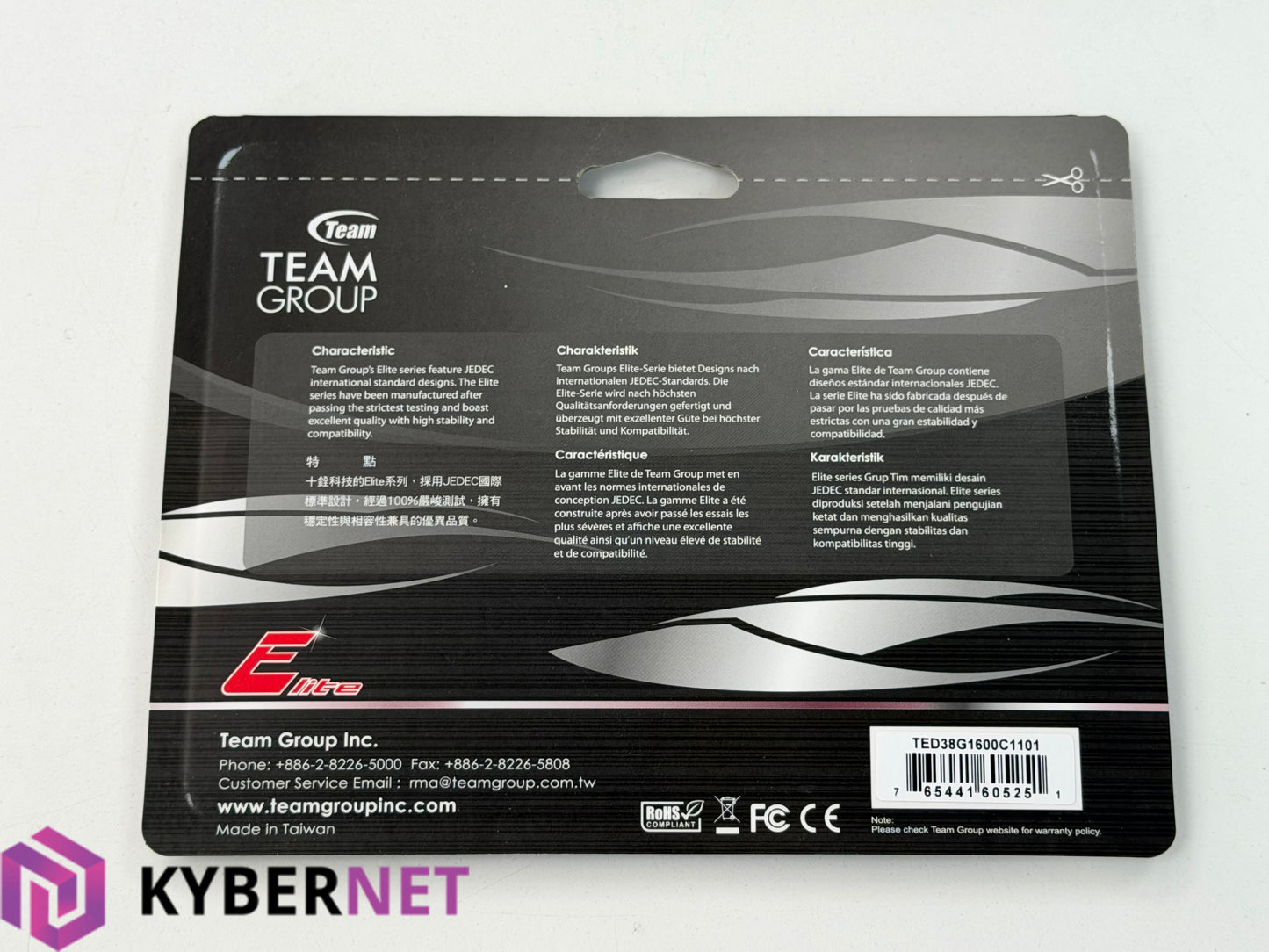 TEAMGROUP Team Elite DDR3 1600MHz 8GB (1x8GB) RAM Memory