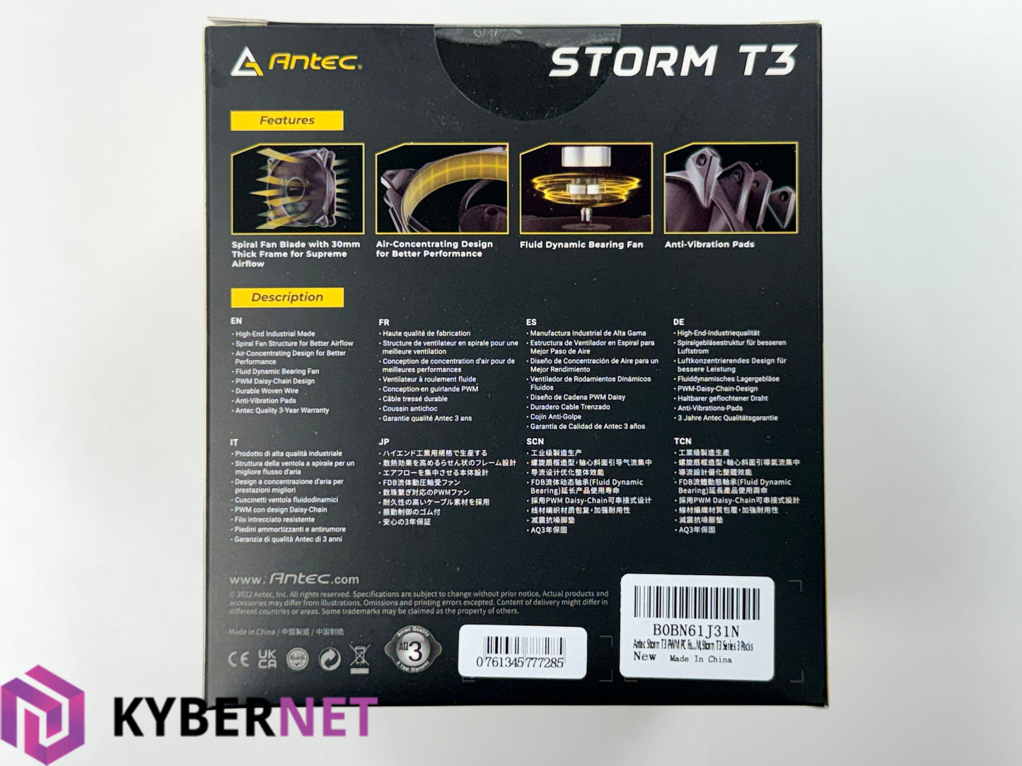 Antec Storm T3 120 PWM 3x Case Fans - Black