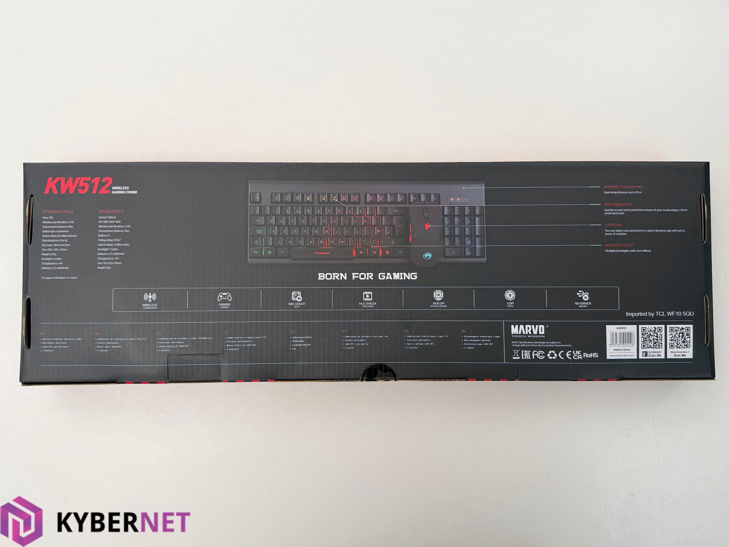Marvo Scorpion KW512 RGB Gaming Wireless Combo - Keyboard & Mouse