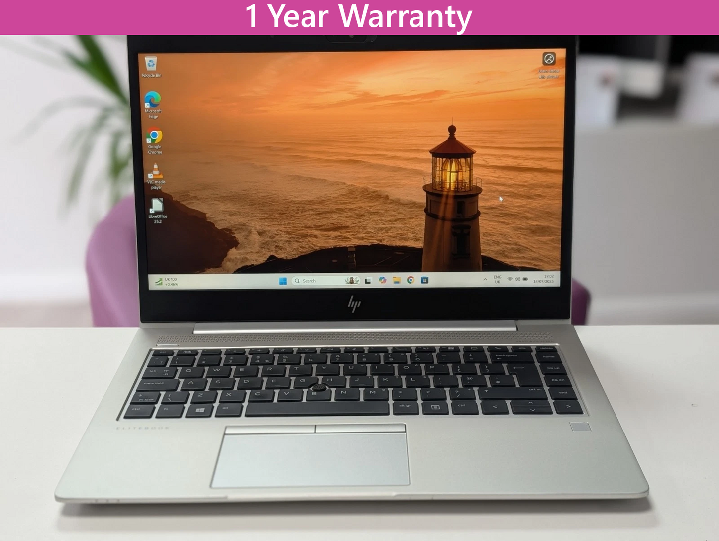 HP EliteBook 840 G5 14" FHD Laptop, i5-8350U 1.70GHz, 16GB, 512GB, Win 11