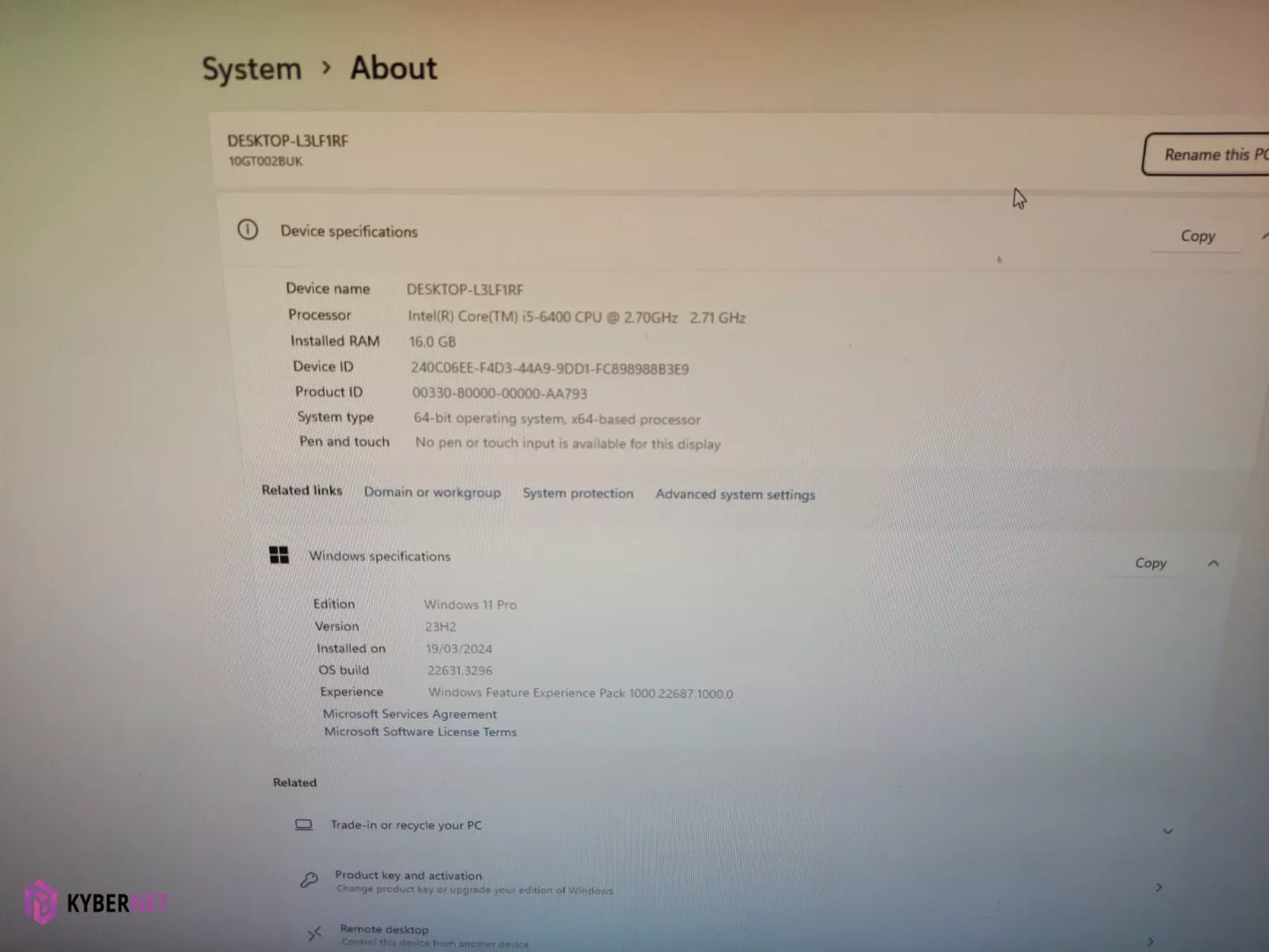 Lenovo ThinkCentre M700 i5-6400 2.70GHz, 16GB RAM, 256 GB SSD + 500GB HDD