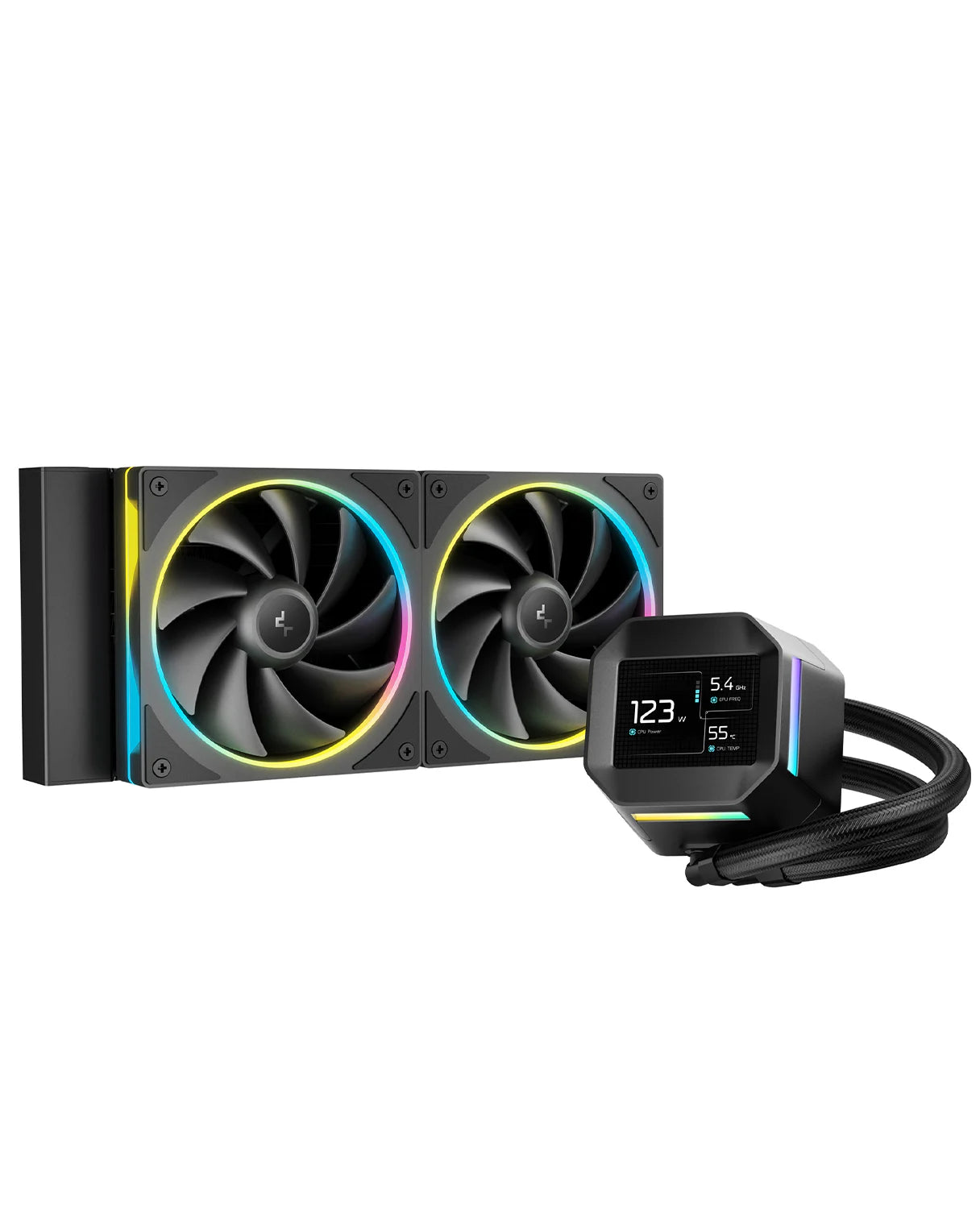 DeepCool LM240 ARGB Liquid Cooler with 2.4" LCD Screen