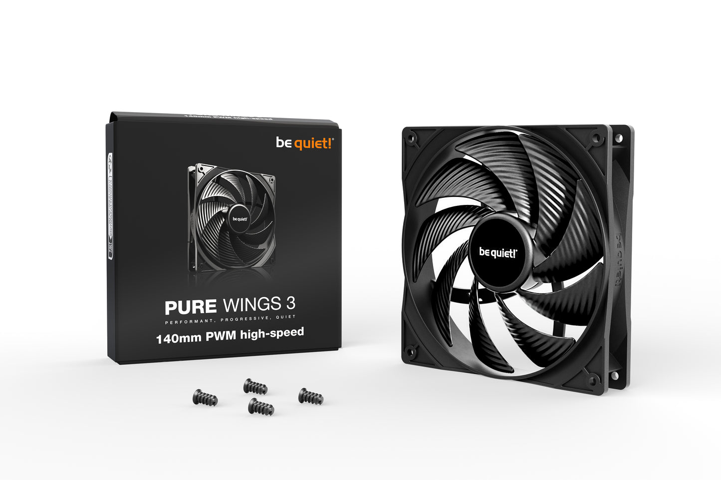 be quiet! Pure Wings 3 140 PWM HS Case Cooling Fan - High Speed