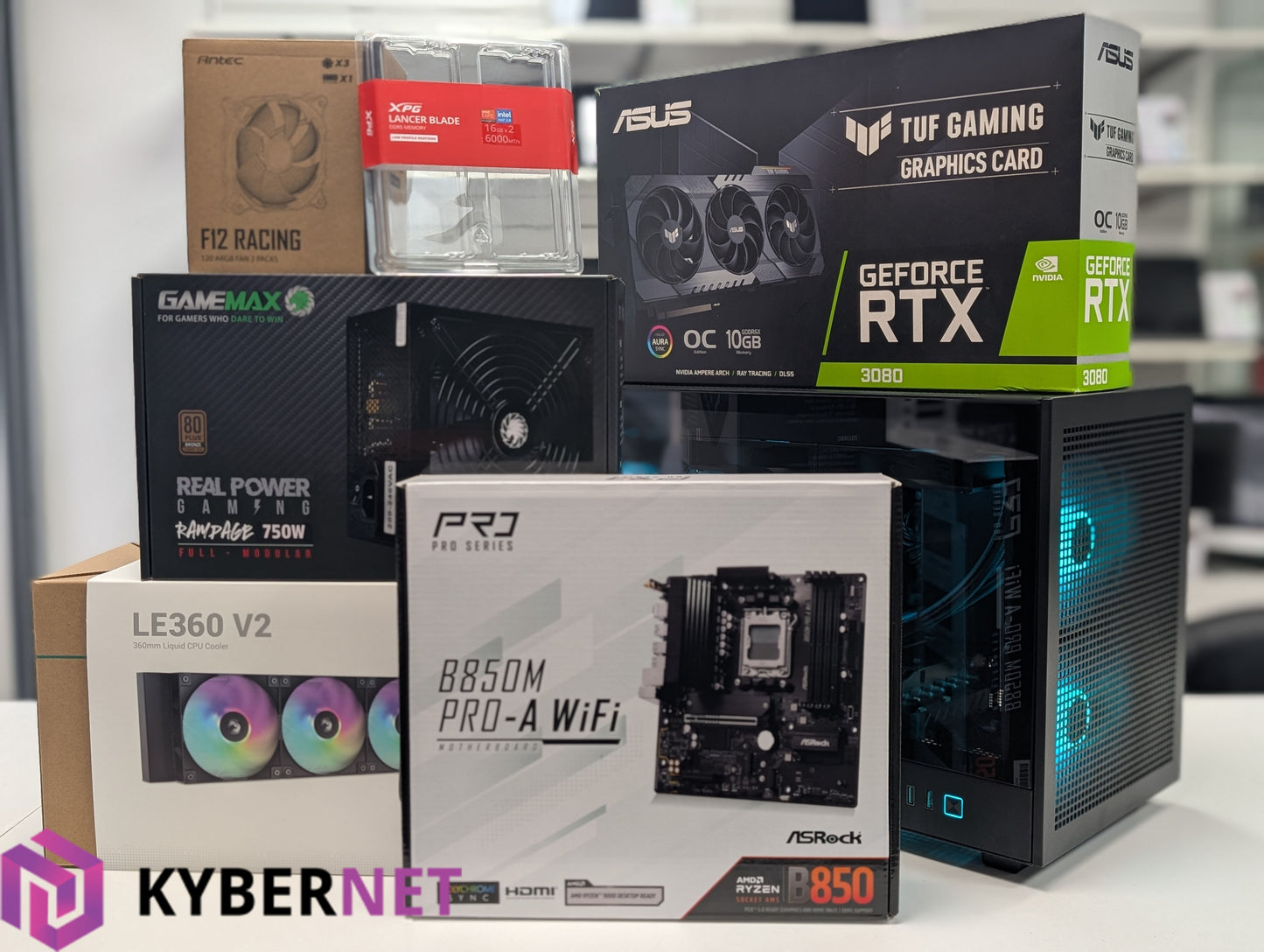 Gaming PC Ryzen 5 7600X, 32GB 6000MHz, 1TB SSD, RTX 3080 10GB