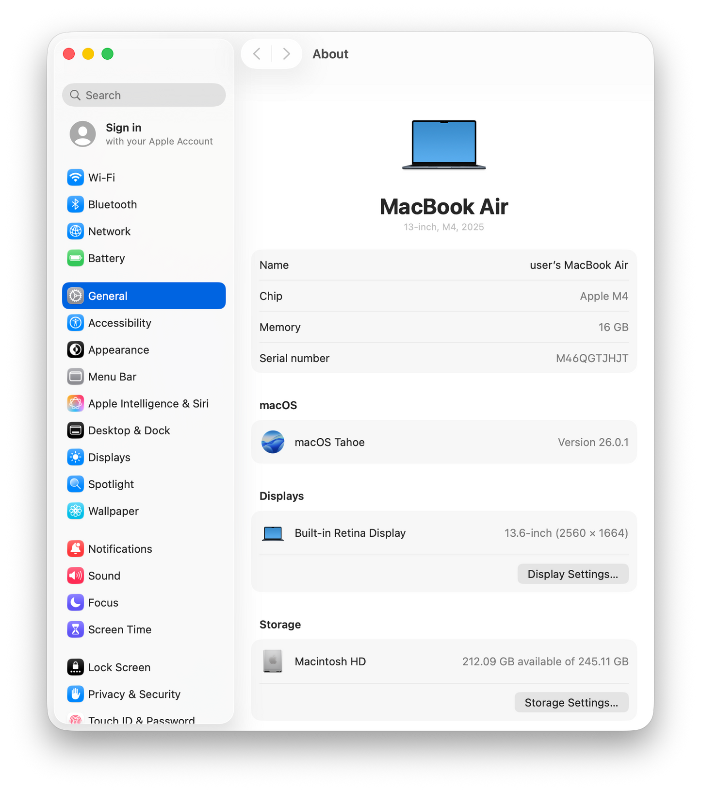 Apple MacBook Air A3240 13" 2025, Apple M4, 16GB, 256GB SSD w/ Box & Warranty