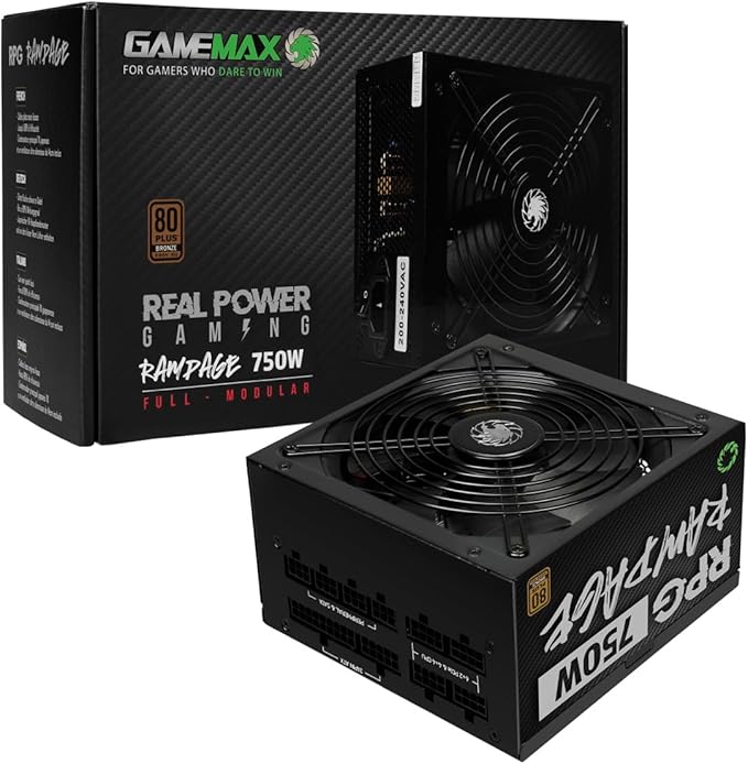 GameMax Rampage 750W 80 PLUS Bronze Fully Modular ATX Power Supply