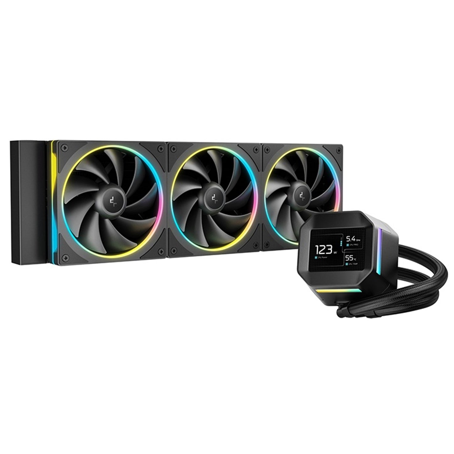 DeepCool LM360 Liquid CPU Cooler with 2.4" IPS Screen