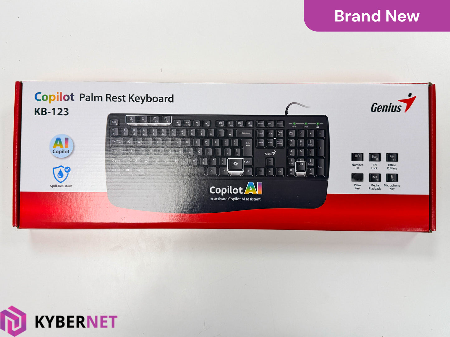 Genius KB-123 Wired AI Copilot Business Keyboard