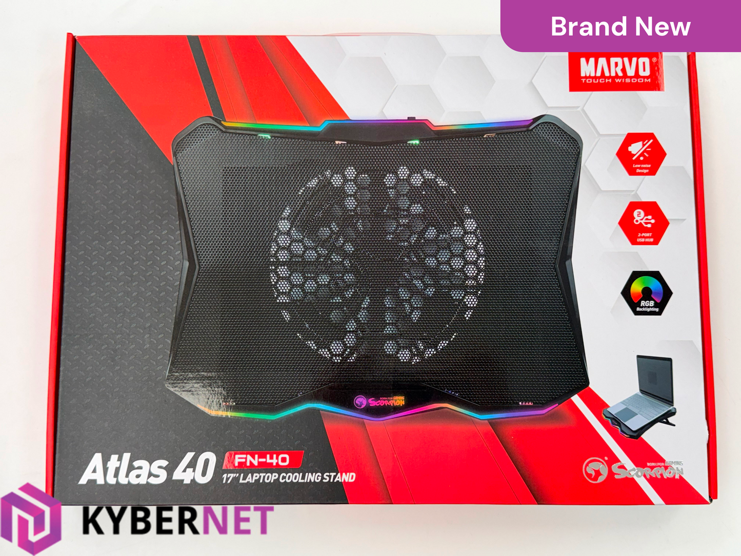 Marvo Scorpion Atlas 40 FN-40 RGB 17" Laptop Cooling Stand