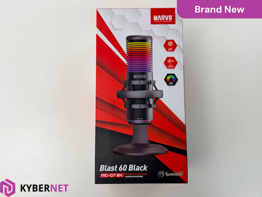 Marvo MIC-07 BK Blast 60 Black Wired RGB Microphone