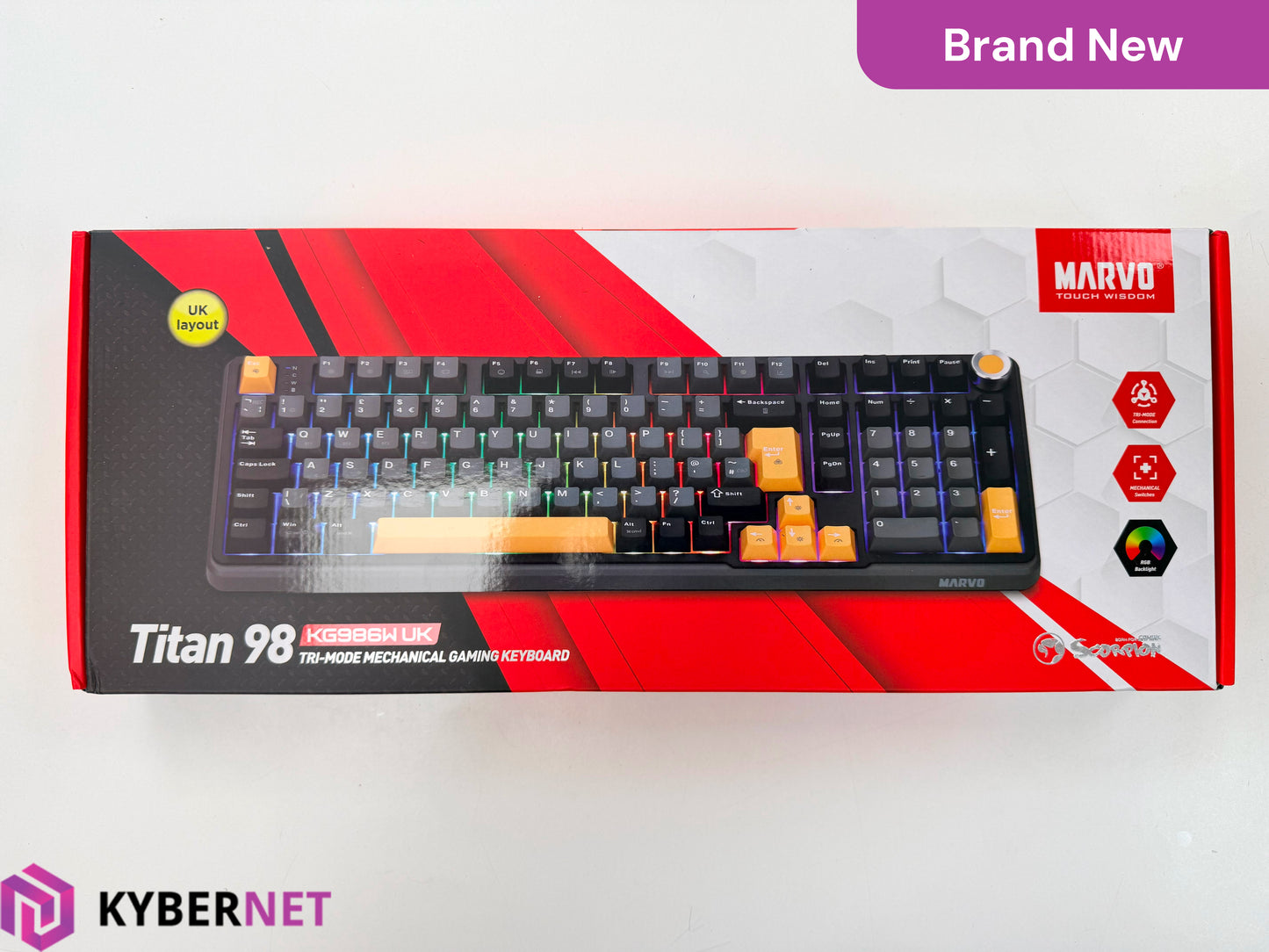 Marvo Titan 98 KG986W Tri-Mode Wireless Mechanical Gaming Keyboard