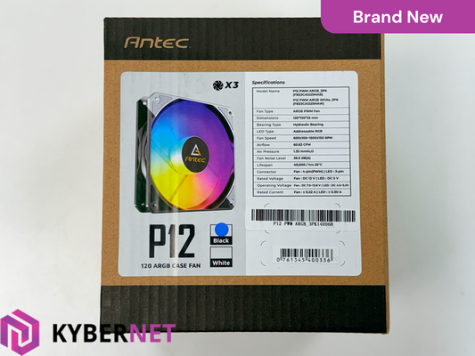 Antec P12 120 ARGB 3x Case Cooling Fans - Black