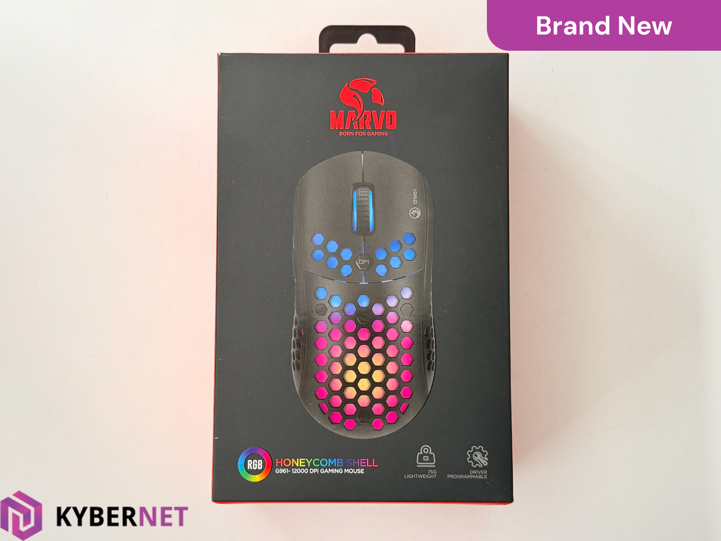 Marvo G961 Wired Gaming Mouse 12000 DPI, 75g, RGB