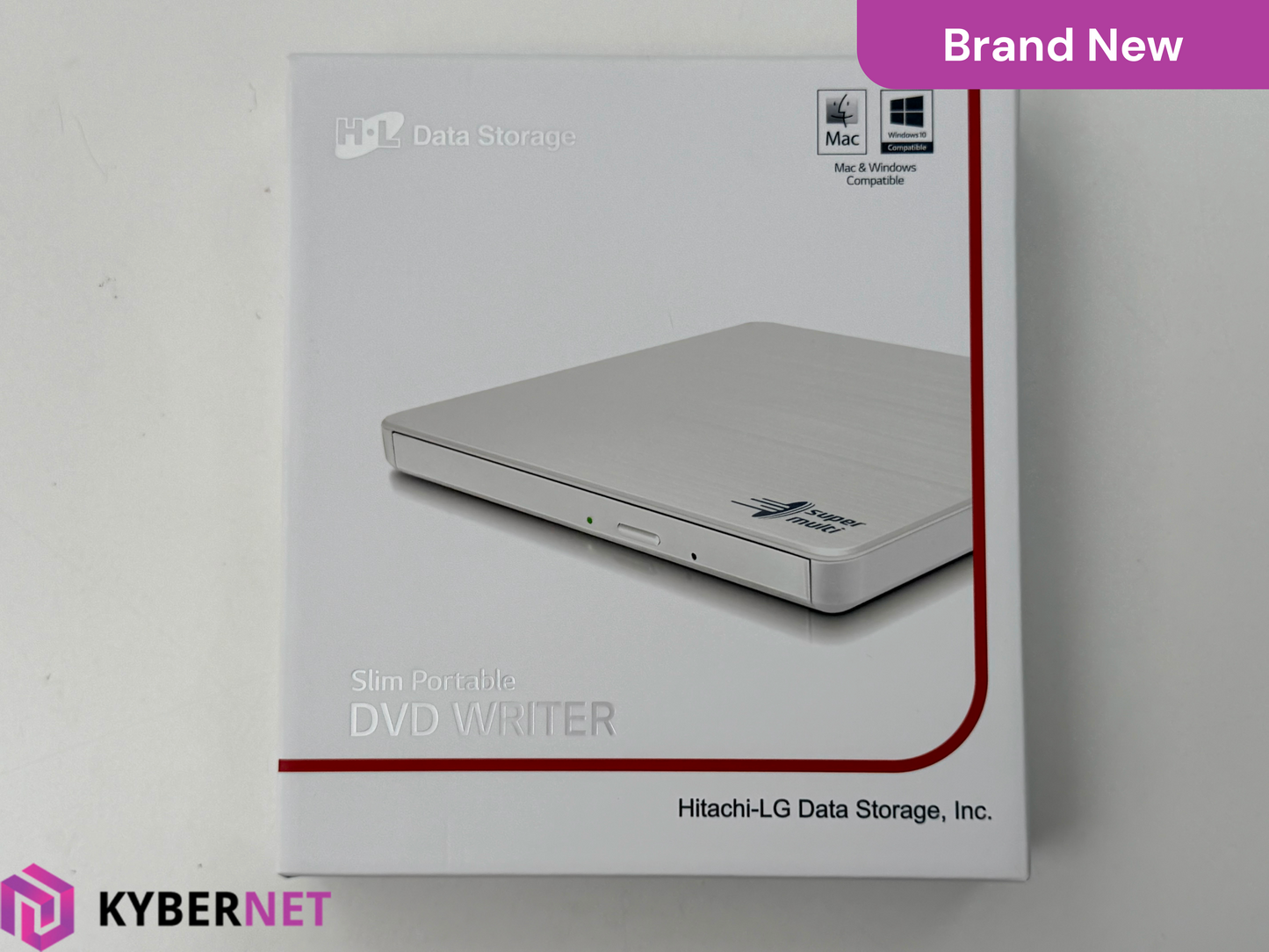 HL Data Storage Slim Portable DVD Writer & Reader - White