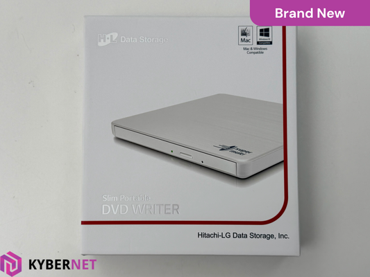 HL Data Storage Slim Portable DVD Writer & Reader - White