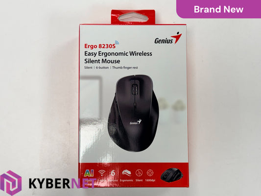 Genius Ergo 8230S Easy Ergonomic Wireless Silent Mouse (USB-A Receiver)