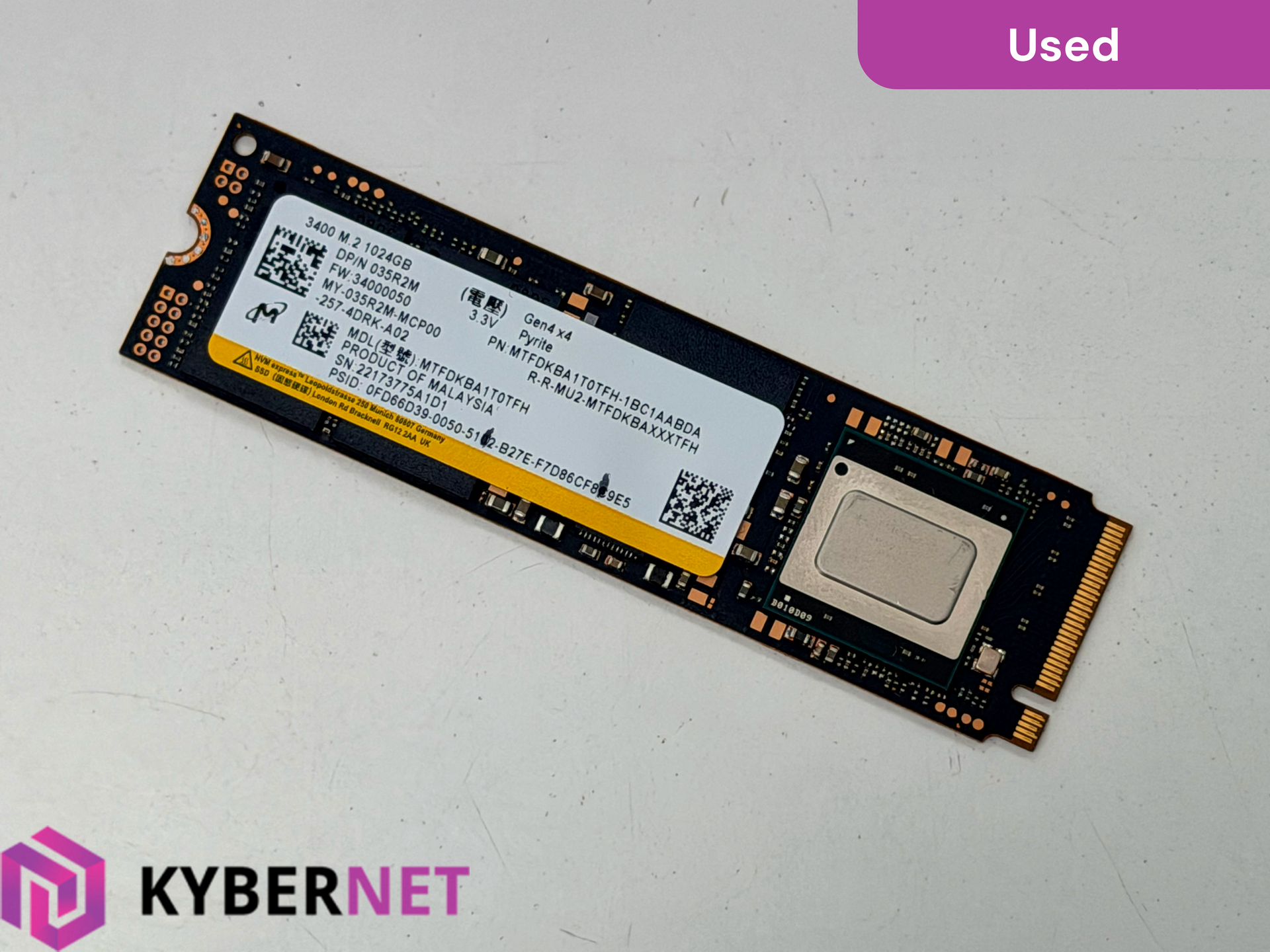 Micron 3400 22173775A1D1 1TB M.2 NVMe SSD – Kybernet - Computer