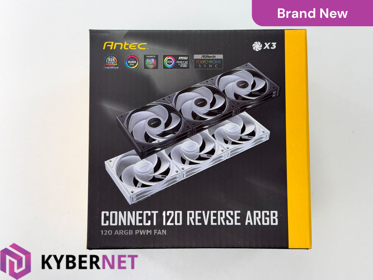 Antec Connect 120 ARGB Reverse 3-Pack 120mm PWM Fans (Black)