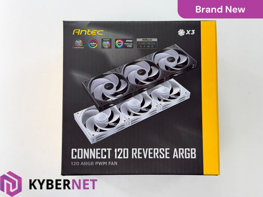 Antec Connect 120 ARGB Reverse 3-Pack 120mm PWM Fans (Black)