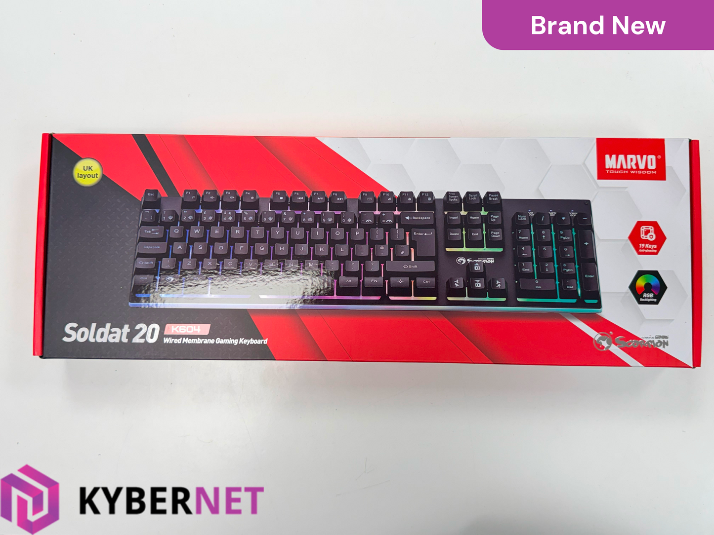 Marvo Scorpion K604 Soldat 20 Wired RGB Multimedia Gaming Keyboard