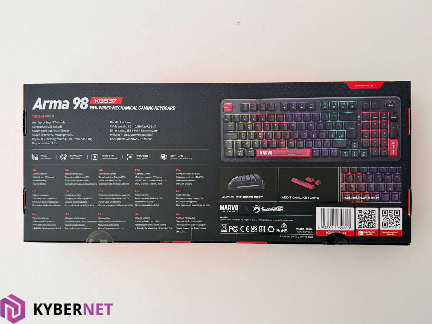 Marvo KG937 Arma 98 95% Wired Mechanical Gaming Keyboard