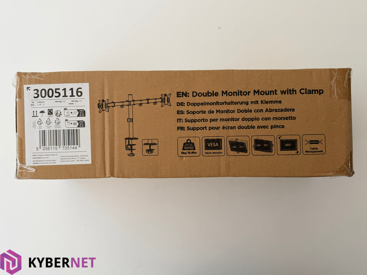VonHaus Dual Monitor Stand for 13-32 Inch Screens