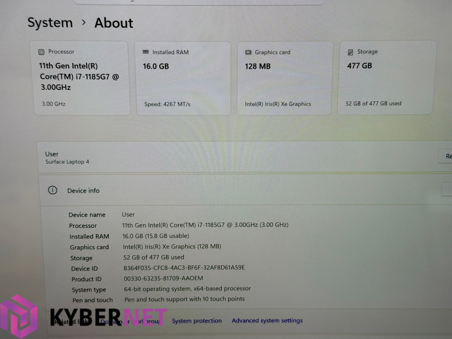 Microsoft Surface Laptop 4 13.5" QHD Touch Laptop, i7-1185G7 3.00GHz, 16GB, 512GB