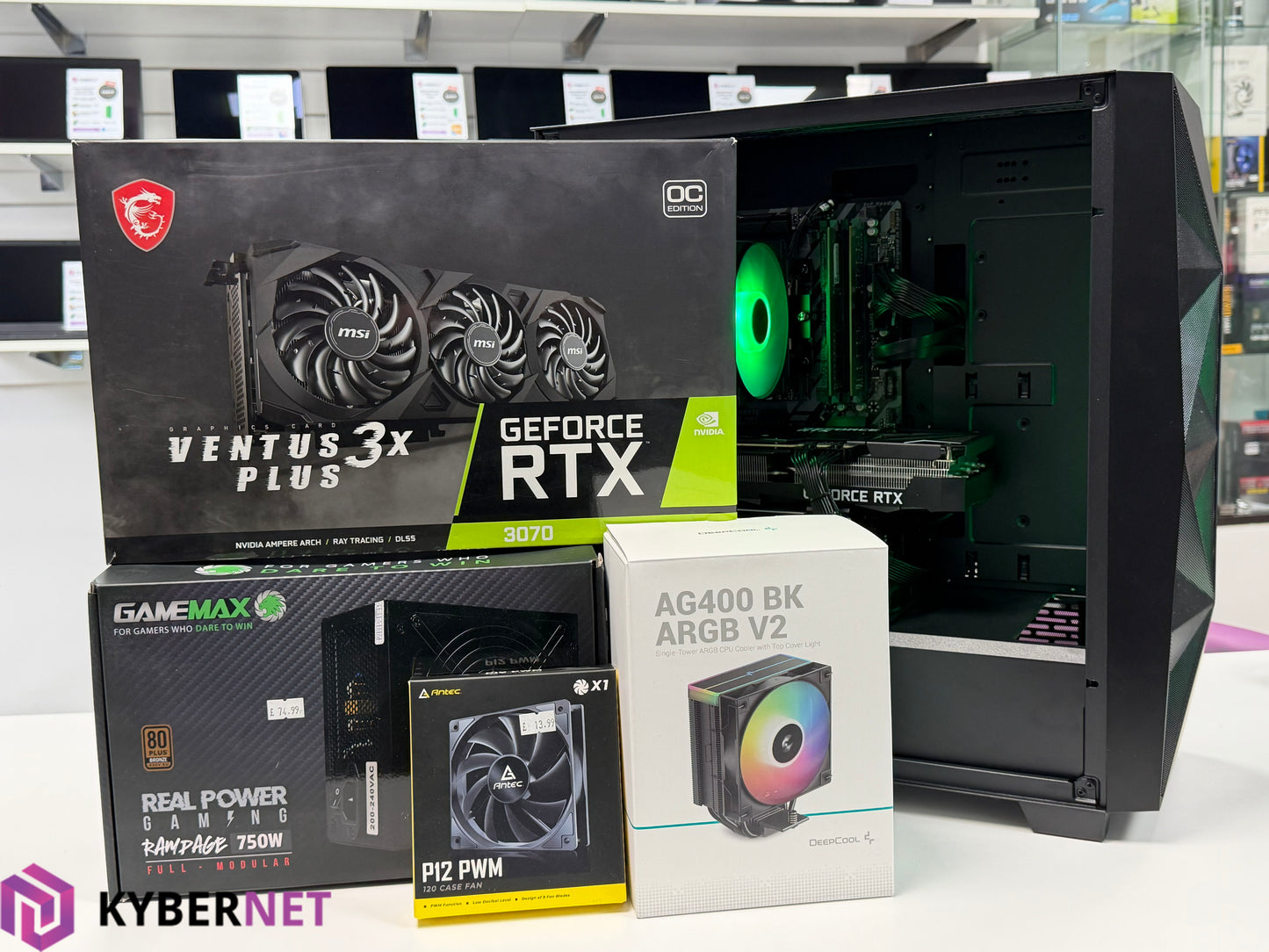 Gaming PC i7-9700 3.00GHz, 32GB, 512GB SSD + 1TB SDD, RTX 3070 8GB