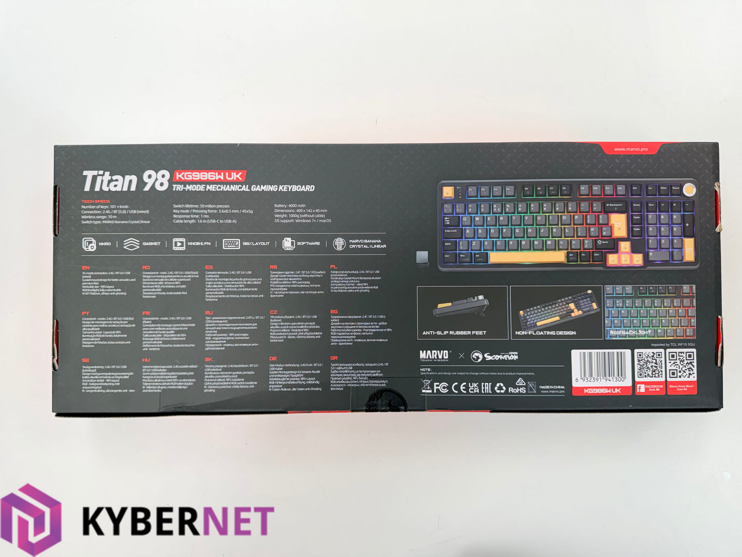 Marvo Titan 98 KG986W Tri-Mode Wireless Mechanical Gaming Keyboard