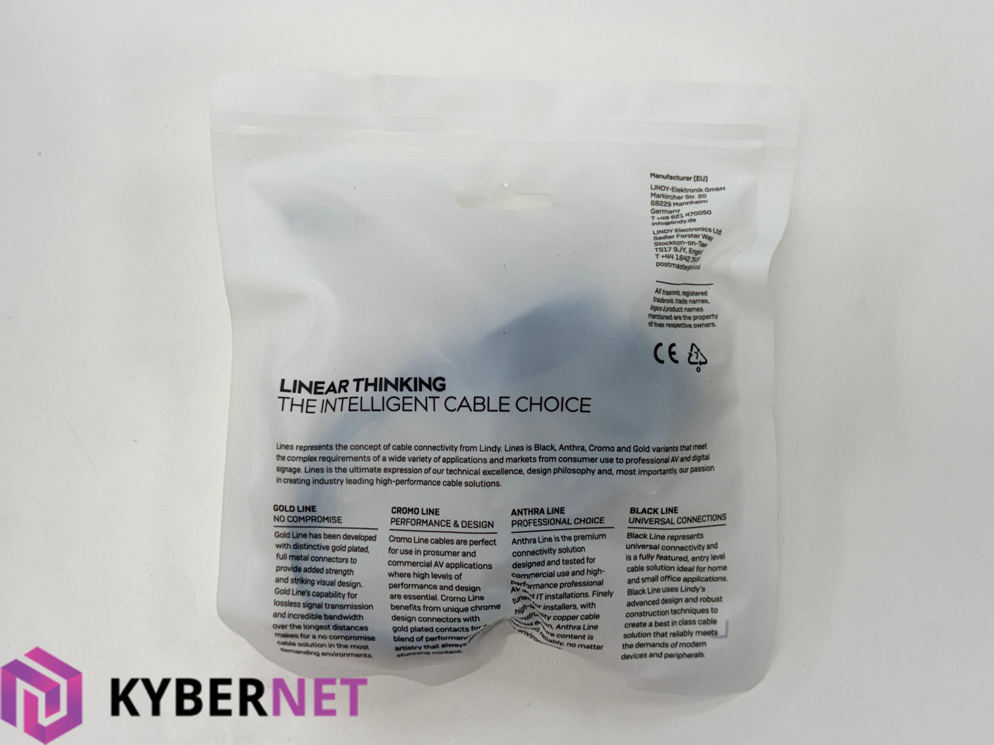 Lindy 30454 0.5m UK 3 Pin Plug To Right Angle IEC C7 Extension Cable (Figure-8)