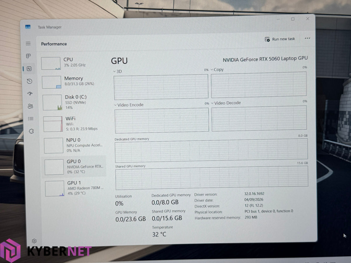 GIGABYTE Gaming A16 16" WUXGA 165Hz Gaming Laptop, Ryzen 7 260, 32GB, 1TB, RTX 5060 8GB