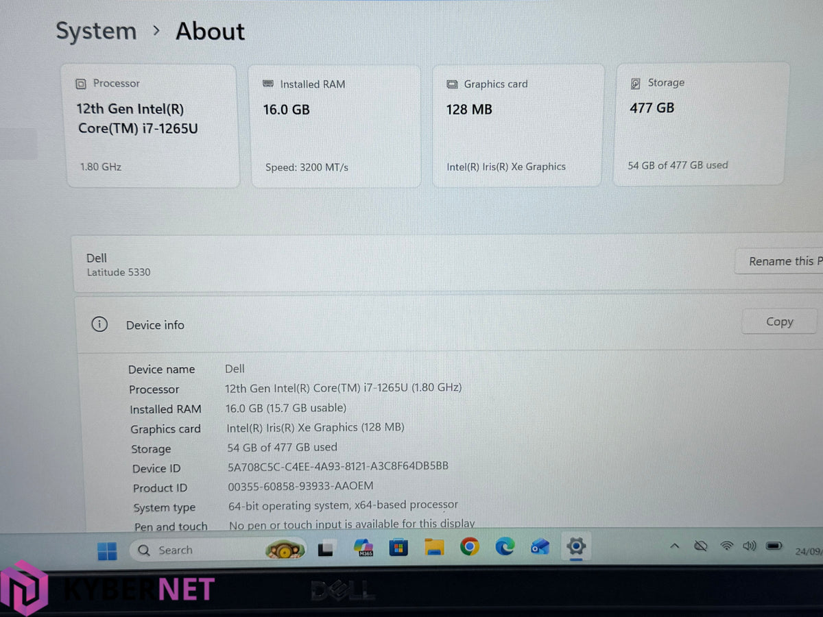 Dell Latitude 5330 13.3" FHD Laptop, i7-1265U 1.80GHz, 16GB, 512GB, Win 11