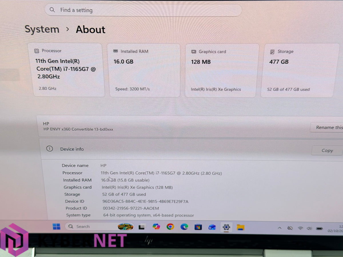 HP Envy x360 13-bd 13.3" FHD Touch Laptop, i7-1165G7 2.80GHz, 16GB, 512GB