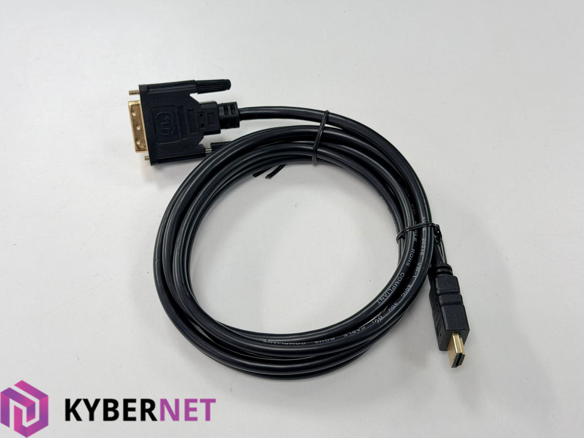 HDMI Male to DVI-D Male 2 Metre Display Cable