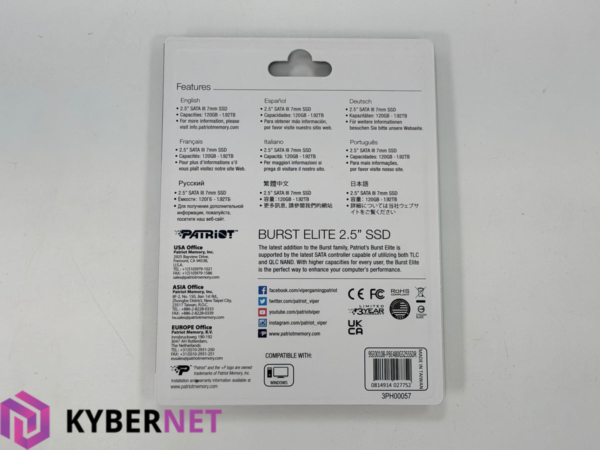 Patriot Elite 480GB 2.5" SATA 3 SSD