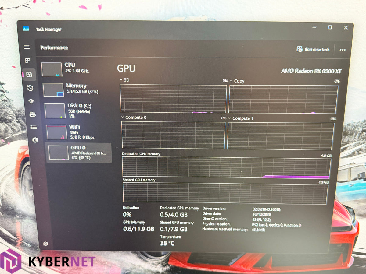 Gaming PC i5-10400F 2.90GHz, 16GB, 512GB SSD, RX 6500 XT 4GB