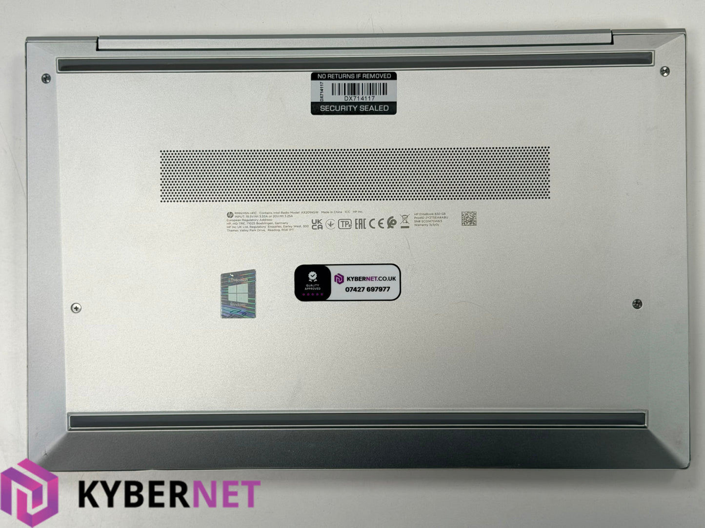 HP EliteBook 830 G8 13.3" FHD Laptop, i7-1165G7 2.80GHz, 16GB, 256GB