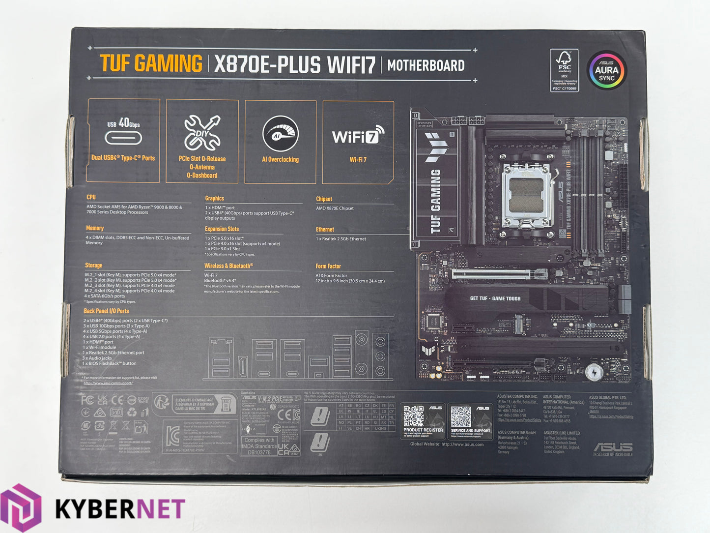 ASUS TUF Gaming X870E-PLUS WIFI7 Socket AM5 ATX Motherboard