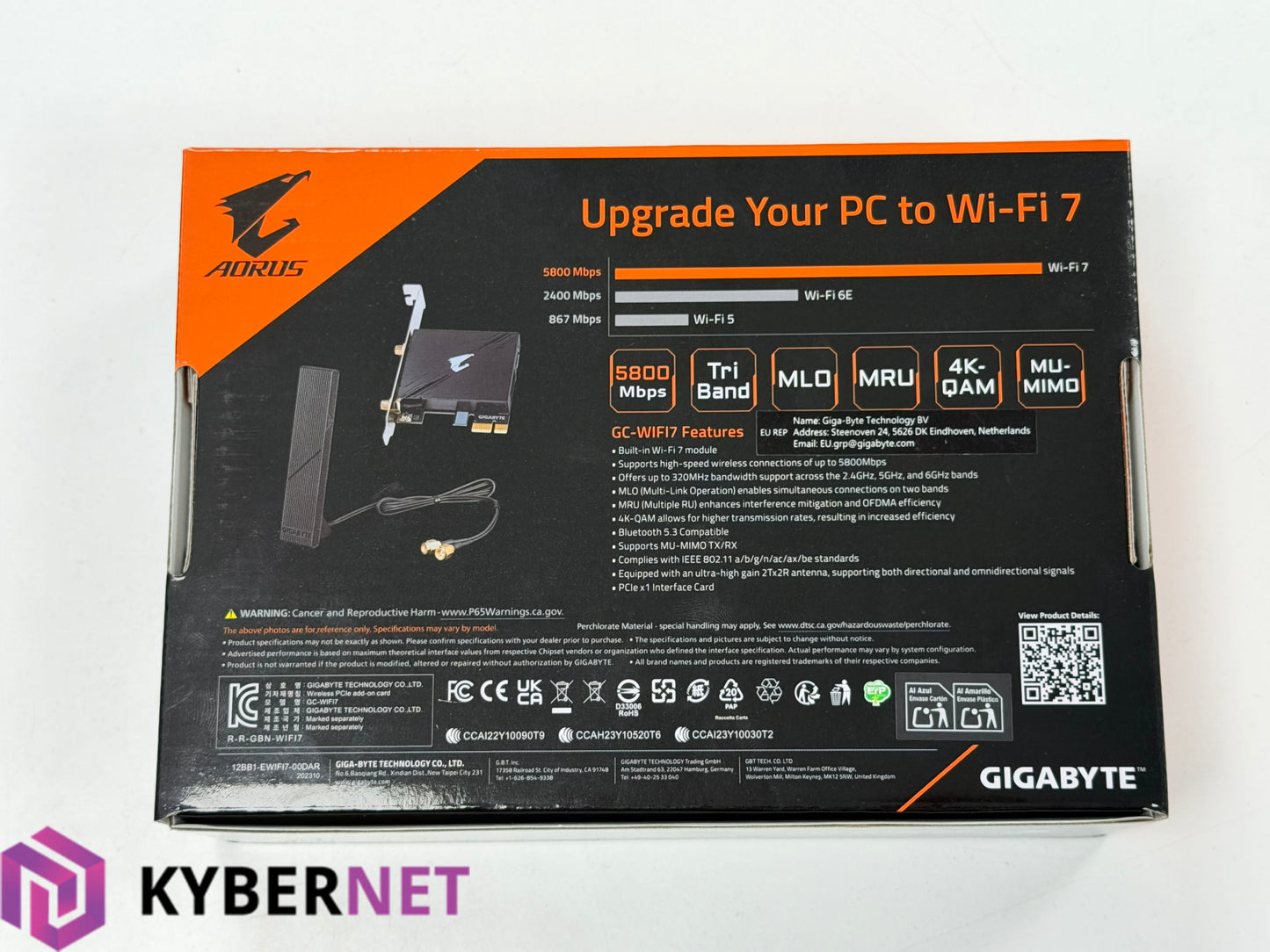 AORUS GC-WIFI7 PCIe Wi-Fi & Bluetooth 5.3 Card