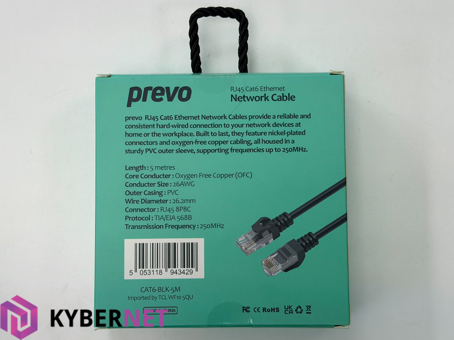 Prevo RJ45 Cat6 Ethernet Network Cable - 2m / 5m / 10m