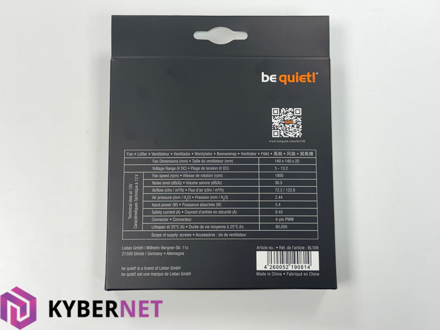 be quiet! Pure Wings 3 140 PWM HS Case Cooling Fan - High Speed