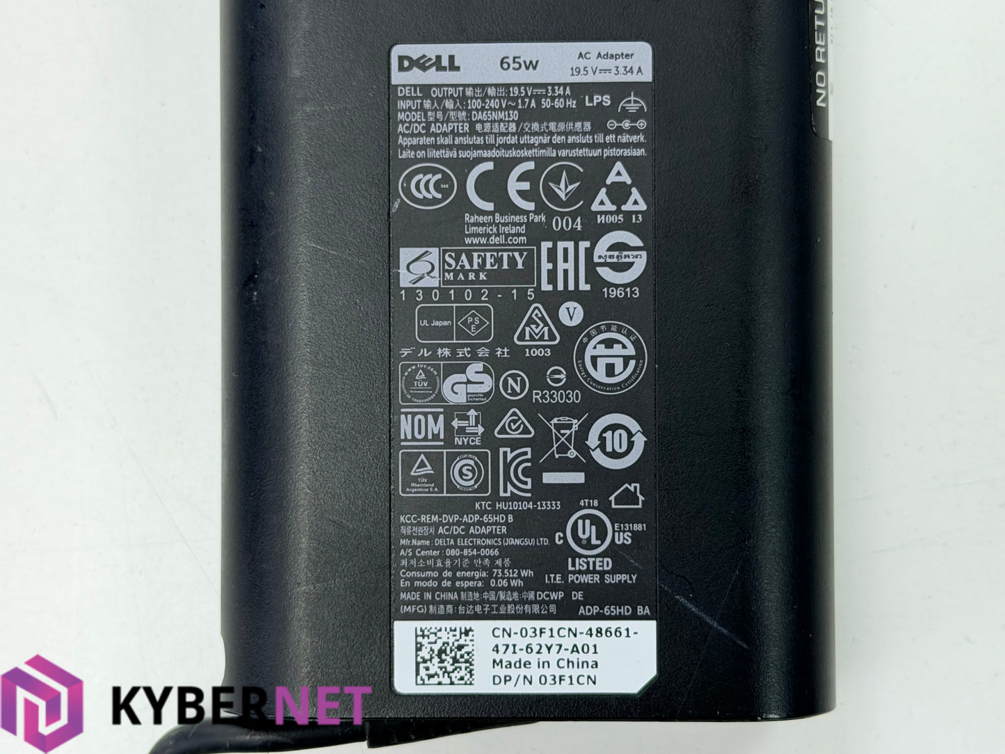 Genuine Dell 65W Large Tip Laptop Charger