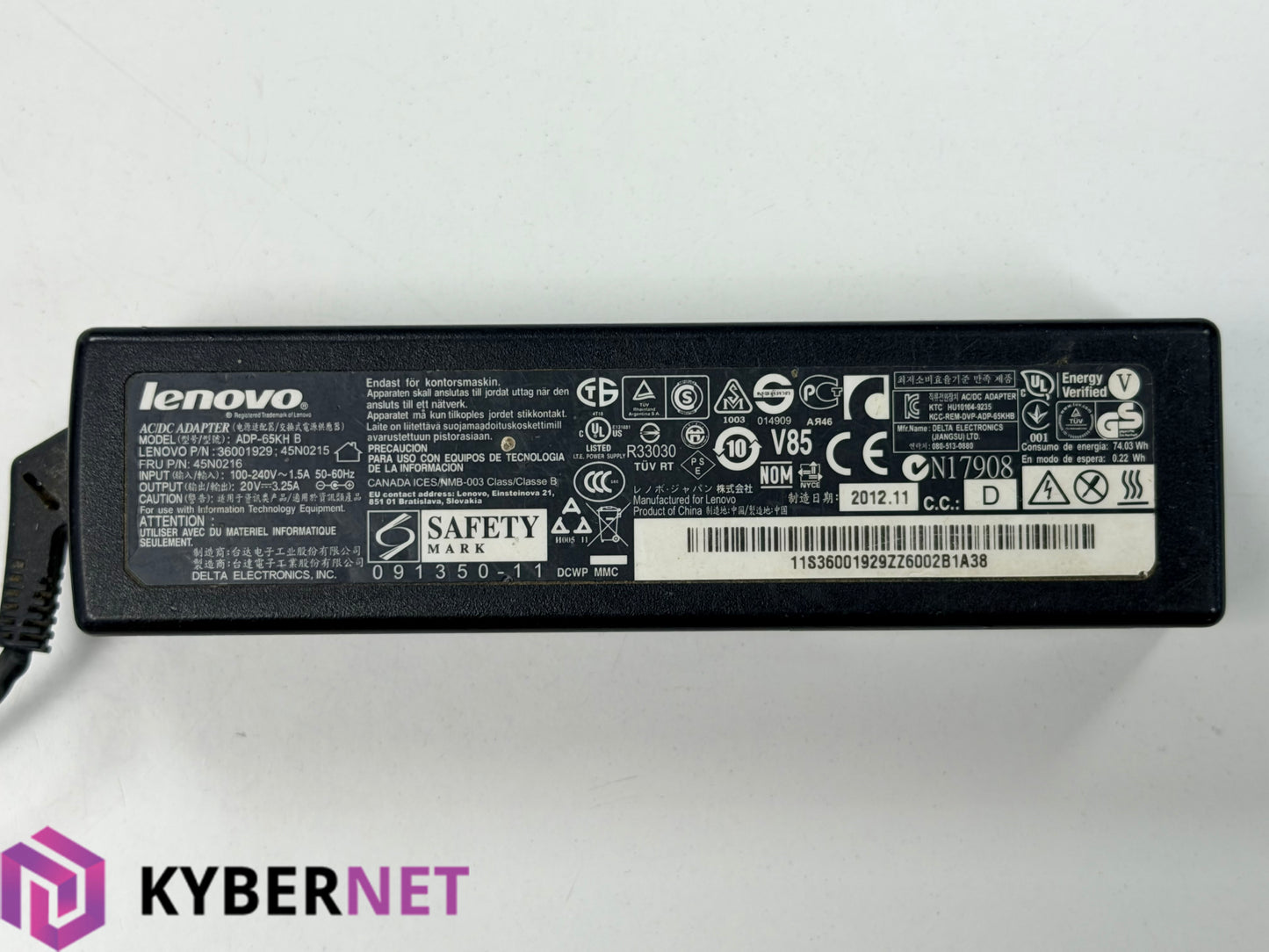 Genuine Lenovo 65W Round Barrel Laptop Charger
