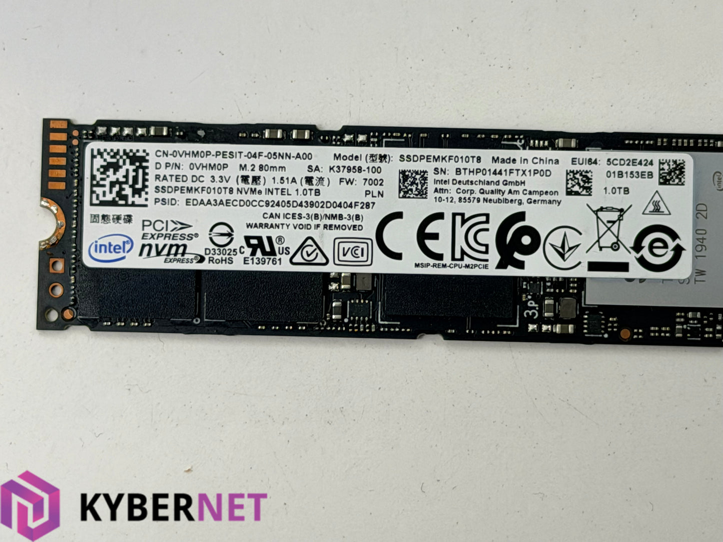 Intel Pro 7600p SSDPEMKF010T8 1TB M.2 NVMe SSD