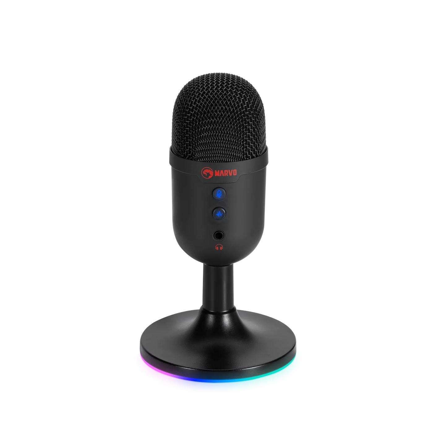 Marvo MIC-06 BK Blast 40 Black Wired RGB Microphone